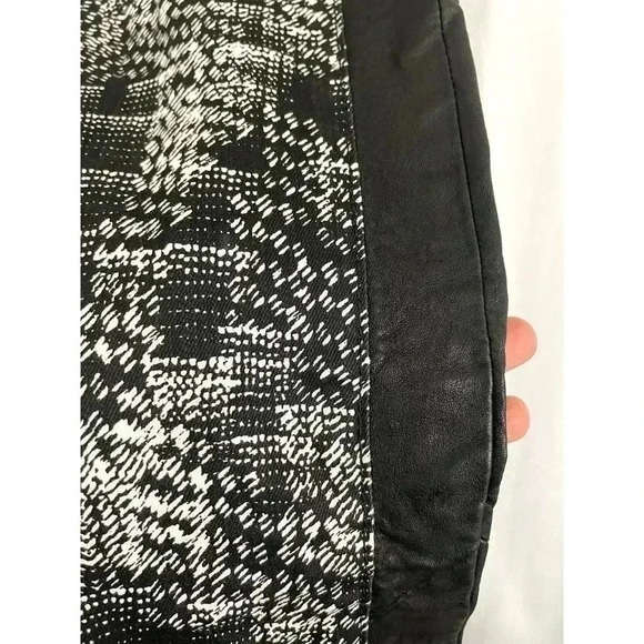 Houndstooth Leather Trim Skinny Jeans Zipper Ankles Sz 27 Joe's Jeans - Picture 4 of 13